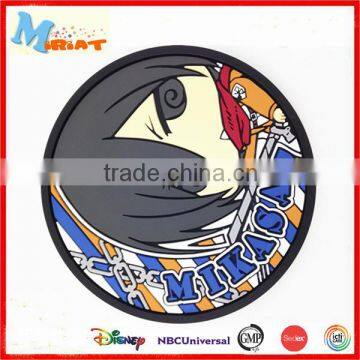 Promotional rubber anti-slip beer mat/custom soft pvc coasters