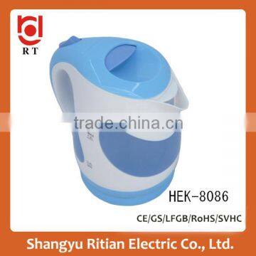 Heat-resistant plastic housing electric soup kettle/plastic kettle/superior electric kettle