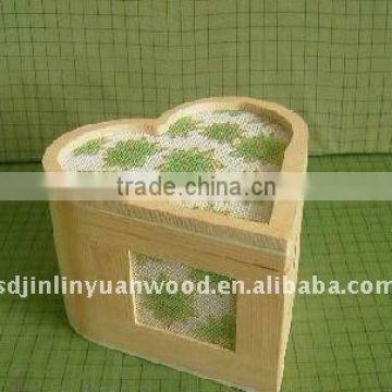 wooden artware with heart shape