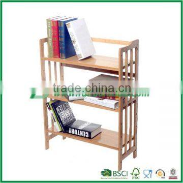 Eco-friendly totally bamboo book storage shelf for home and office