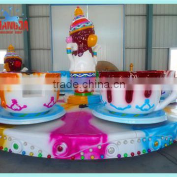 Interesting family entertainment center rotating rides tea cups