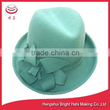 woman's fashionable fedora hats with flower