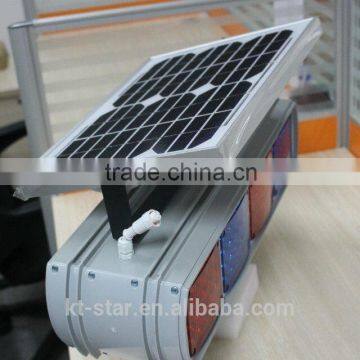 Super Bright Kutuo Two-sided 12 Volt Led Solar Powered Warning Flashing Light photo-2