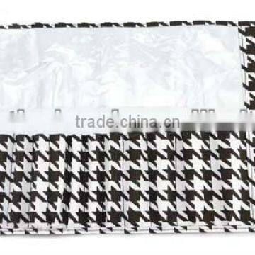 Fashion PU Black and White Empty 16PCS Make Up Bag