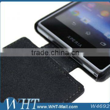 For Sony Xperia Z1 L39h Litchi Leather Flip Mobile Phone Case, New Products Leather Case for Xperia Z1 L39h photo-5