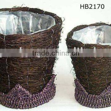 Rattan Garden Pot