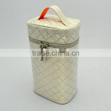 PU Leather Handle Cosmetic Case