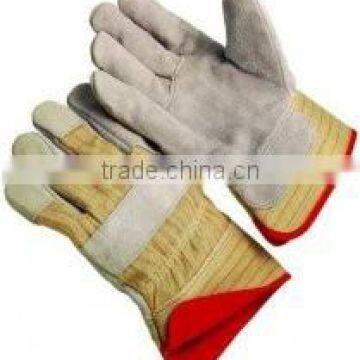 cow grain leather gloves