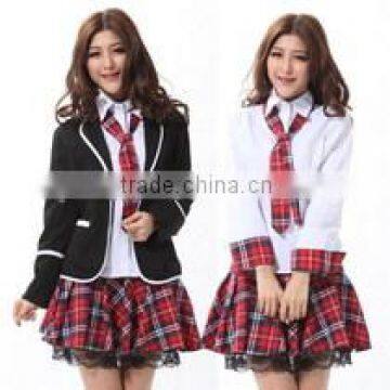 Girls School Uniform Suit Blazer Jacket and Skirt Suits