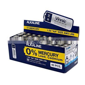 aa/am6/lr6 super alkaline 0% Mercury Alkaline Dry Battery radios flashlights use