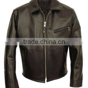 Mens Straight Cut Leather Jacket