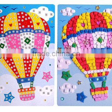 Creative crystal mosaic stickers DIY Handmade kindergarten toy EVA stereo jigsaw puzzle