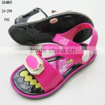 Double colors mixed PVC jelly girls open-toe sandals