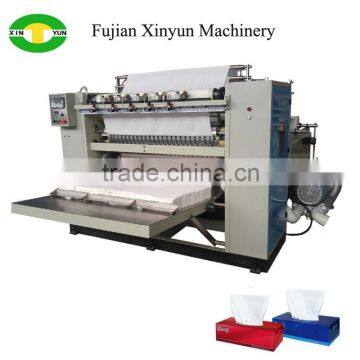 Drawing facial tissue machine with Lamination