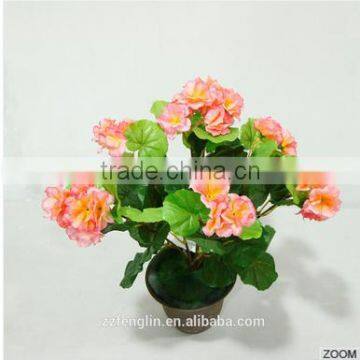 Cheap Wholesale Artificial Silk Begonia Flower Bouquet For Home Decoration photo-6