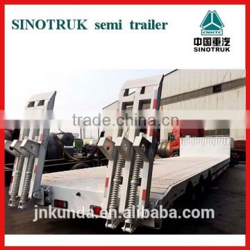 2015 3 Axles Low Bed Semi Trailer/machine Equipment Transport Trailer