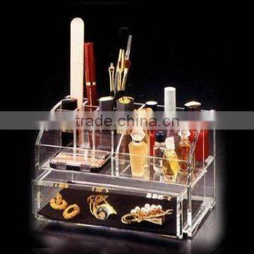 Transparent Acrylic Cosmetic Organizer with drawer, acrylic makeup organzier