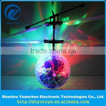 2016 Good quality mini rc flying ball with led light rc fly helicopter remote control easy to play