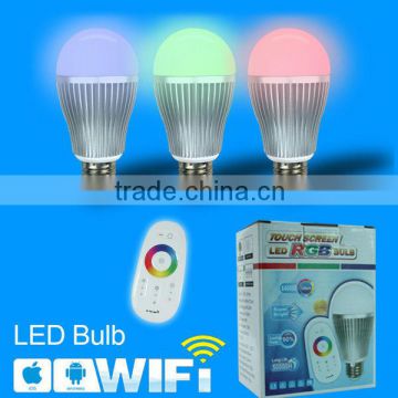 2.4G touch screen remote control wifi led rgb bulb