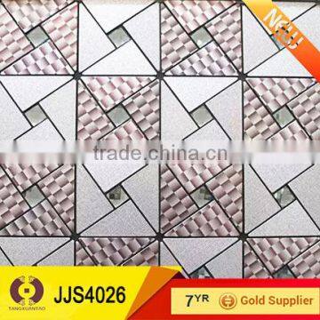 Home decoration wall tile bedroom design metal mosaic (JJS4026)