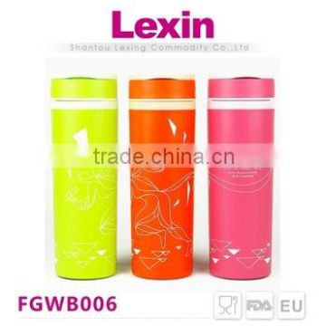 1 liter frosted glass water bottle