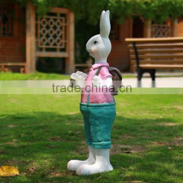 Resin cartoon rabbit for decoration