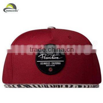 Burgundy 100% cotton 5 panel hats manufacturer