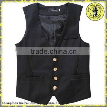 Solid Color Woven Business Men Vest 2015