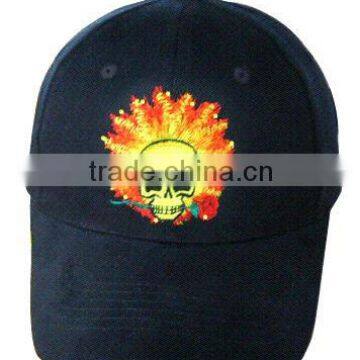 new style advertising&promotional embroidery optical fiber flashing halloween cap(5)