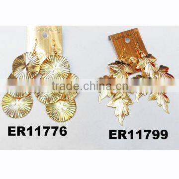 wholesale ladies gold hanging earrings