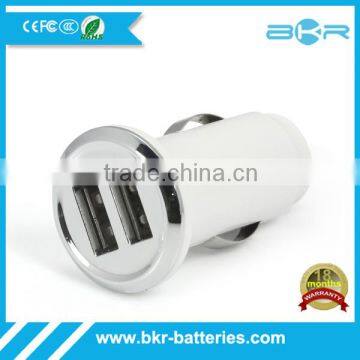 12W Dual Output USB Car Charger -Smart 5V/2.4A
