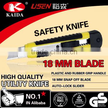 Stationery 18 mm Snap Off Blade Plastic with rubber grip handle Cutting Knife