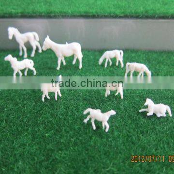 Model Figure, Model Animals, Scale Animals for HO Scale, Plastic Building Resin Farm Horse for 1/87 photo-3