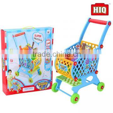 kids supermarket shopping toy car with kitchen set