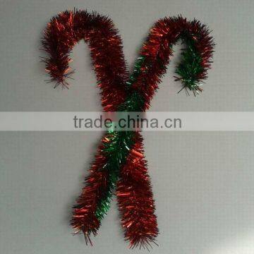 24 Inch Outdoor Glitter Christmas Craft Tinsel Candy Cane