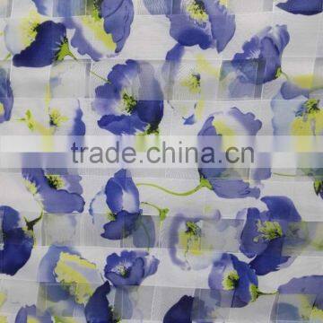 alibaba textiles Large square organza fabric printed fabric