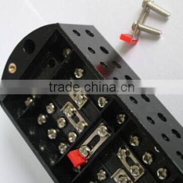 transparent PC cover brass test terminal block pin type