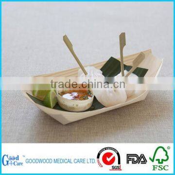 2015 new disposable wooden Sushi Boat