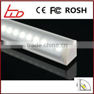 Corner led aluminum extrusion with plastic diffuser with high quality led strip