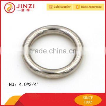 Wholesale19mm wide silver color iron o shape ring for bags