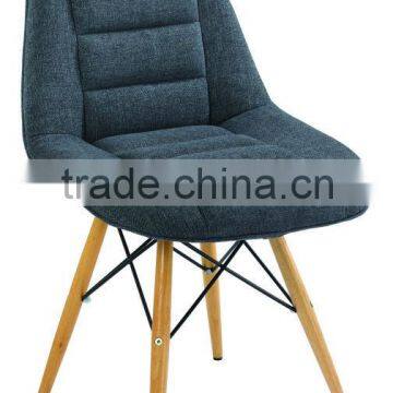 Furniture dining room furniture leather/fabric soft seat with solid wood legs dining chair