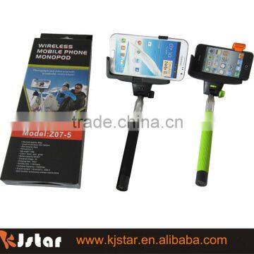 2014 kjstar monopod wireless with bluetooth for ios and android Z07-5 perfect for selfie.