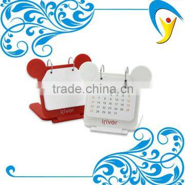 New design plastic calendar stand mini pocket calendar