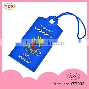 Hot selling non toxic odorless wholesale silicone luggage tag