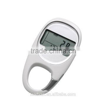 Outdoor Sports 3D Pedometer LCD Display Step Time Calorie Carabiner Design