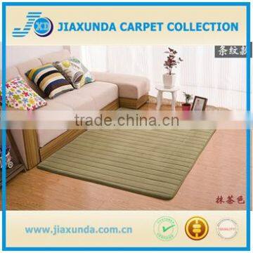 Army green soft 100% polyester coral velvet fashion area rugs