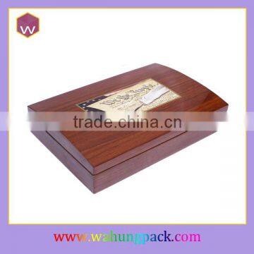 Custom Brown High Glossy Lacquer Wooden Coin Box For Display Wh-2991