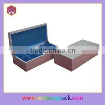 matte finished White rectangle wooden tea bags box