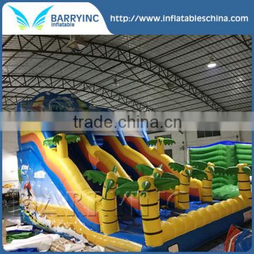 Barry jungle water slide , tropical large adult water slide with logo printing