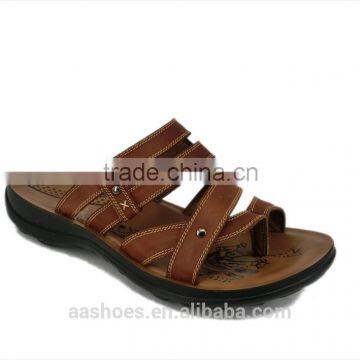 leather fashion men leather slipper